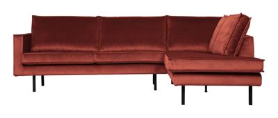 BePureHome Hoekbank 'Rodeo' Rechts, Velvet, kleur Chestnut BePureHome Hoekbank 'Rodeo' Rechts, Velvet, kleur Chestnut