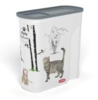 Curver Droogvoerbak voor honden, 2,5 kg, 6 l, luchtdicht, geurremmend, voor hondenvoer, container met draaggreep, 19 x 30 x 35 cm, wit - thumbnail