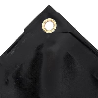 VidaXL Dekzeil 650 g/m² 2x3 m zwart