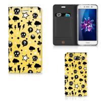 Mobiel BookCase Huawei Y5 2 | Y6 Compact Punk Geel - thumbnail