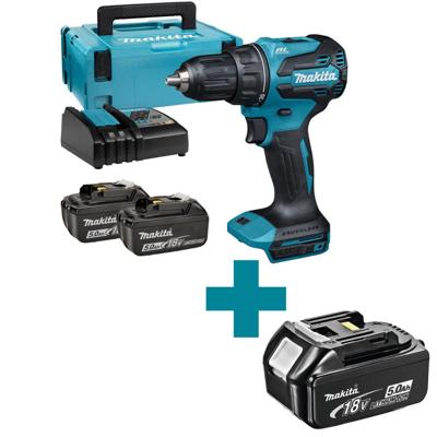 Makita DDF490RTJ | Accuboormachine | Koolborstelloos | 18V | 5.0Ah | In M-box - DDF490RTJ