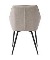 Giga Living - Eetkamerstoel Stof Donkergrijs - Nolan - Set van 2 - thumbnail