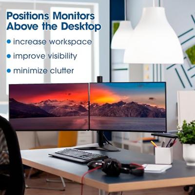Manhattan 461559 Monitorvoet 2-voudig 33,0 cm (13) - 81,3 cm (32) Zwart In hoogte verstelbaar, Kantelbaar, Zwenkbaar Manhattan 461559 Monitorvoet 2-voudig 33,0 cm (13) - 81,3 cm (32) Zwart In hoogte verstelbaar, Kantelbaar, Zwenkbaar