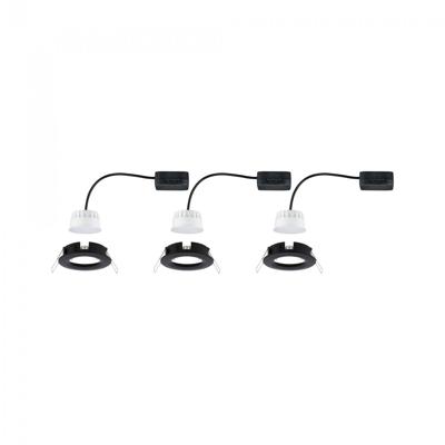 Paulmann 94473 LED-inbouwlamp Set van 3 stuks LED 18 W Zwart (mat)