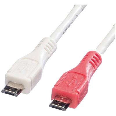 VALUE USB 2.0 Oplaadkabel, Micro B male / male, 0,3m