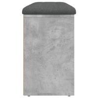 Schoenenbank 102x32x50 cm bewerkt hout betongrijs - thumbnail