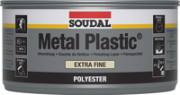 Soudal Metal Plastic Extra Fine | Polyesterplamuur | 1 kg | Wit | 30034 - 103424 - thumbnail
