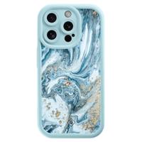 iPhone 13 Pro blauwe case - Marble sea - thumbnail