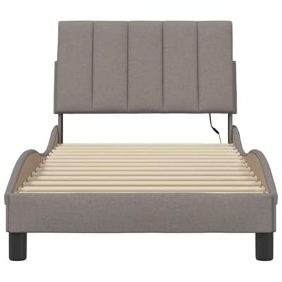 Bedframe zonder matras "Hanko" 80x200 cm stof taupe