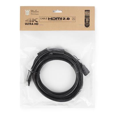 HDMI-Kabel Maillon Technologique 4K Ultra HD Mannelijk/Mannelijk Zwart - Maat: 3 m
