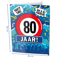 Paperdreams window signs - 80 jaar - thumbnail