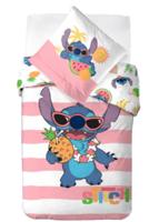 Lilo en Stitch dekbedovertrek Roze Stripes 140 x 200 cm - 60 x 70cm - katoen - thumbnail