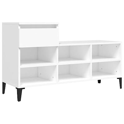 VidaXL Schoenenkast 102x36x60 cm bewerkt hout wit VidaXL Schoenenkast 102x36x60 cm bewerkt hout wit