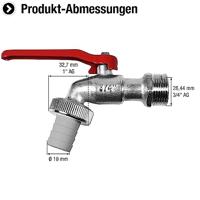 Cornat Dubbeldienst-Kogelkraan 3/4 Mat/Ch - T300802 - thumbnail