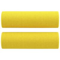 2-delige Loungeset met kussens stof lichtgeel - thumbnail