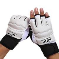 Halve vingers volwassenen Sandbag training bokshandschoenen PU lederen fitness sparring Taekwondo handschoenen maat: XS - thumbnail