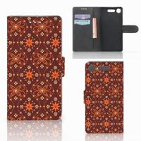 Sony Xperia XZ1 Telefoon Hoesje Batik Brown - thumbnail