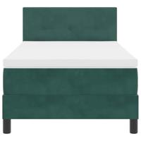Boxspringbed met Matras Donkergroen 100 x 200 cm Stof - thumbnail