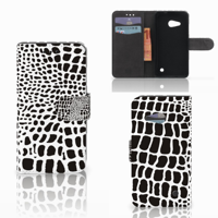 Microsoft Lumia 550 Telefoonhoesje met Pasjes Slangenprint - thumbnail