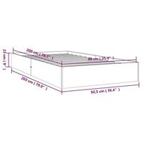 Bedframe massief hout wit 90x200 cm - thumbnail