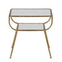 WOOOD Glazen Bijzettafel 'Amazing' kleur Antique Brass - thumbnail