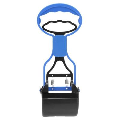Lange handvat kaak kak Scoop schoon pick-up dierlijke afval hond puppy kat afval kiezer (blauw)