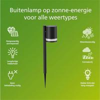 Philips LED 8720169265561 Fyce Tuinlamp op zonne-energie LED 1.5 W Zwart - thumbnail