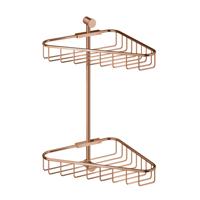 Hoekdraadkorf Hotbath Cobber Dubbel Wandmodel Geborsteld Koper Living Colours - thumbnail