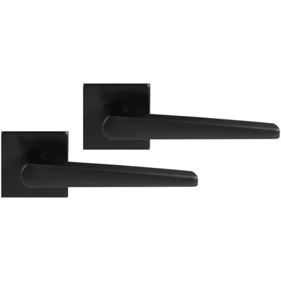 Differnz | Rotterdam deurkruk | vierkant rozet | zwart