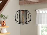 Hanglamp NEVERMORE 1 lamp zwart - thumbnail