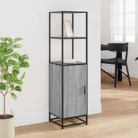 Hoge kast 35,5x35x139 cm bewerkt hout en metaal grijs sonoma - thumbnail
