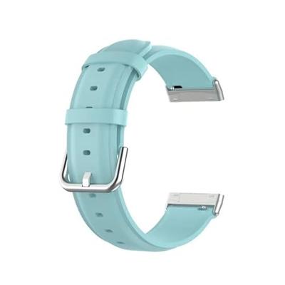 Fitbit Versa 3/4 & Sense 1/2 leren bandje - Lichtblauw