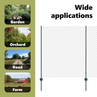 VidaXL Hek met paal groen 1,4 x 10 m staal en pvc