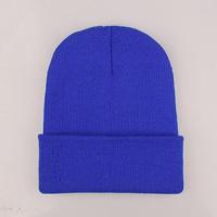 Eenvoudige effen kleur warme Pullover gebreide Cap voor mannen/vrouwen (Royal Blue) - thumbnail