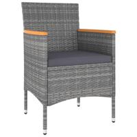 5-delige Loungeset poly rattan grijs - thumbnail