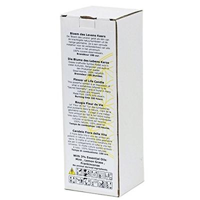 Geurkaars Stearine Flower of Life - Paars (100 Branduren)