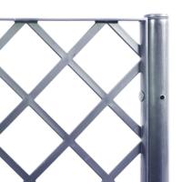 Plantenbak met latwerk 160x160x140 cm polypropeen grijs - thumbnail