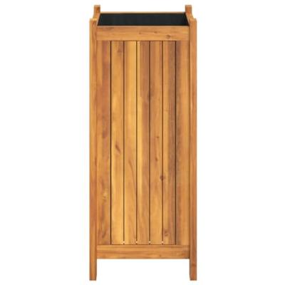 VidaXL Plantenbak met voering 31x31x75 cm massief acaciahout