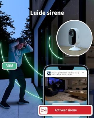 ARLO ESSENTIAL2 2K INDOOR CAMERA 2-PACK VMC3260-100EUS IP-Bewakingscameraset WiFi Met 2 cameras 2688 x 1520 Pixel ARLO ESSENTIAL2 2K INDOOR CAMERA 2-PACK VMC3260-100EUS IP-Bewakingscameraset WiFi Met 2 cameras 2688 x 1520 Pixel