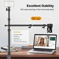 VIJIM LS11 dubbel verstelbaar statief arm met tafelklem - thumbnail