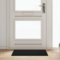 Deurmat Zwart 60 x 80 cm Teddy Stof - thumbnail