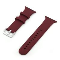 Rubberen sportbandje met gesp - Bordeaux - Geschikt voor Apple Watch 38mm / 40mm / 41mm / 42mm - thumbnail