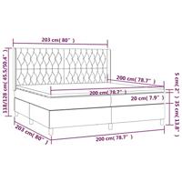 Boxspring met matras stof donkerbruin 200x200 cm - thumbnail
