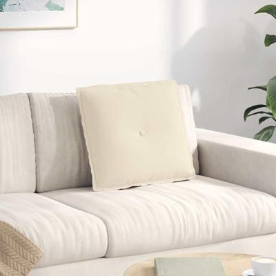 VidaXL Rugkussen beige 50 x 45 cm microvezel stof