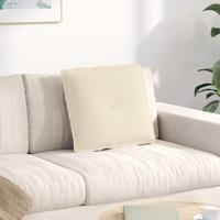 VidaXL Rugkussen beige 50 x 45 cm microvezel stof - thumbnail
