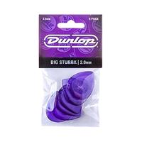 Dunlop Big Stubby 2.00mm 6-pack plectrumset violet - thumbnail