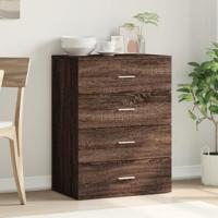 Dressoir 60x39x80 cm bewerkt hout grijs sonoma - thumbnail