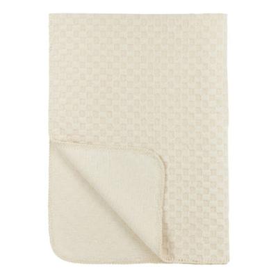 Meyco deken grid natural GOTS Maat