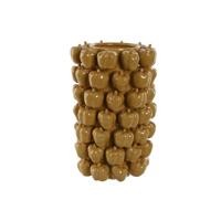 Vaas Home ESPRIT Geel Mosterd Keramisch Keramiek Tropisch 25 x 25 x 38 cm - thumbnail