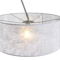Steinhauer BooglampStresa RVS met zilver sizoflor lampenkap - 9680ST - thumbnail